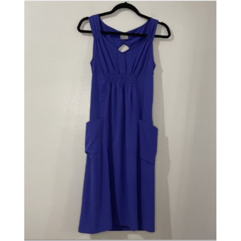 ATHLETA Racerback Sleeveless Dress w/ Pockets / Purple Blue / 6 Tall